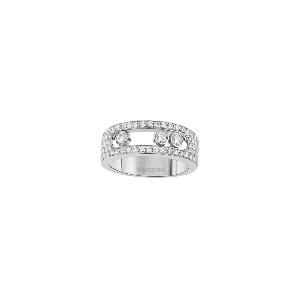Bague Messika Move Joaillerie S Full Pavé en or blanc et diamants