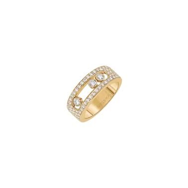 Bague Messika Move Joaillerie S Full Pavé en or jaune et diamants