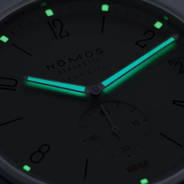 NOMOS Tangente Sport Neomatik 42 automatic watch date silver dial steel bracelet 42 mm