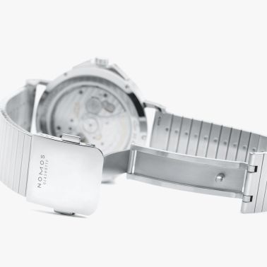 NOMOS Tangente Sport Neomatik 42 automatic watch date silver dial steel bracelet 42 mm