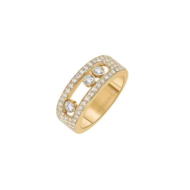 Bague Messika Move Joaillerie S Full Pavé en or jaune et diamants