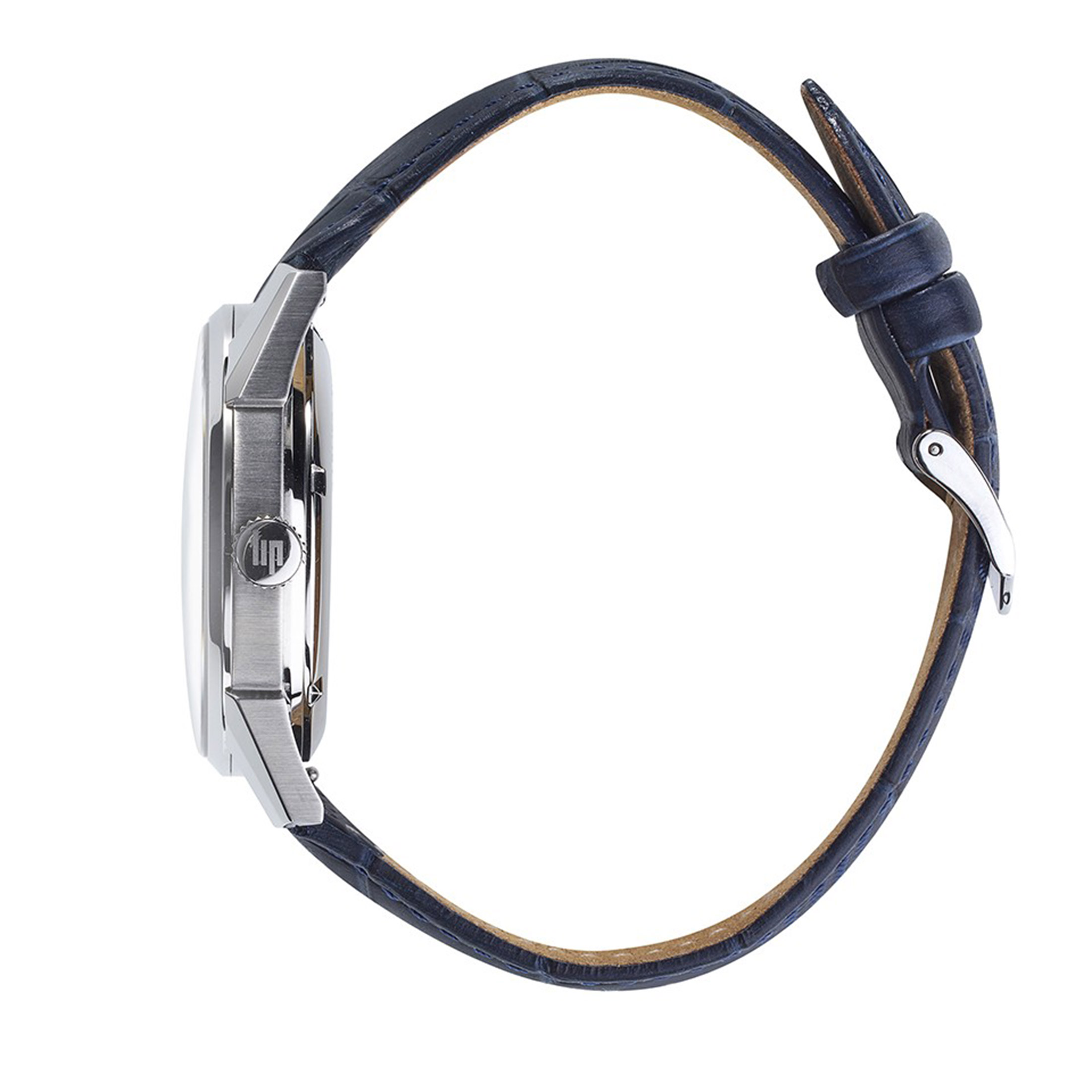 Montre Lip Himalaya Sablier automatique cadran blanc bracelet cuir 40 mm