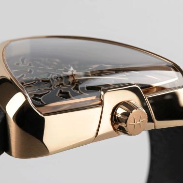 Montre Hamilton Ventura Elvis80 Skeleton automatique cadran noir bracelet caoutchouc noir 42,50 x 44,60 mm H24525332