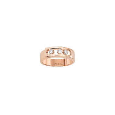 Bague Messika Move Noa en or rose et diamants - Top