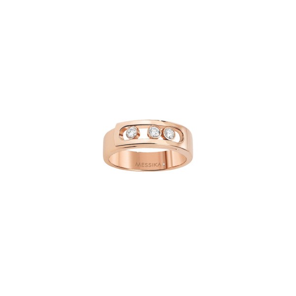 Bague Messika Move Noa en or rose et diamants - Top