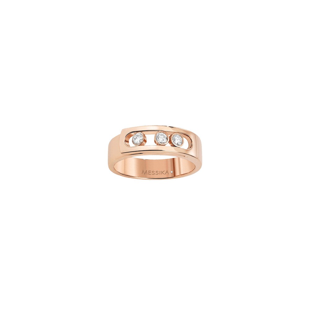 Bague Messika Move Noa en or rose et diamants - Top