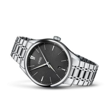 Oris Artelier Date automatic grey dial steel bracelet 40 mm