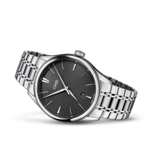 Oris Artelier Date automatic grey dial steel bracelet 40 mm