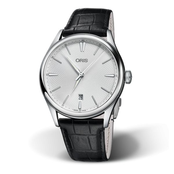 Oris Artelier Date automatic silver dial leather strap 40 mm