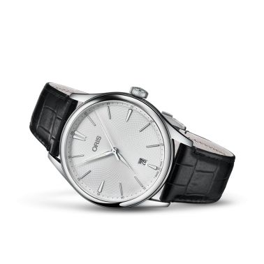 Oris Artelier Date automatic silver dial leather strap 40 mm