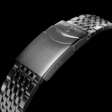 Montre Yema Urban Yachtingraf automatique réhaut blanc cadran bleu bracelet acier 39 mm YYAC23-AMS