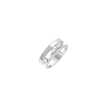 Bague Messika Move Romane en or blanc et diamants