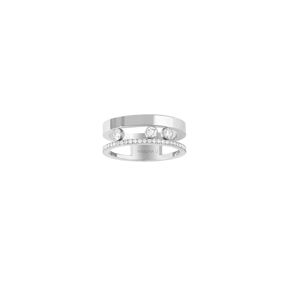 Bague Messika Move Romane en or blanc et diamants - Top