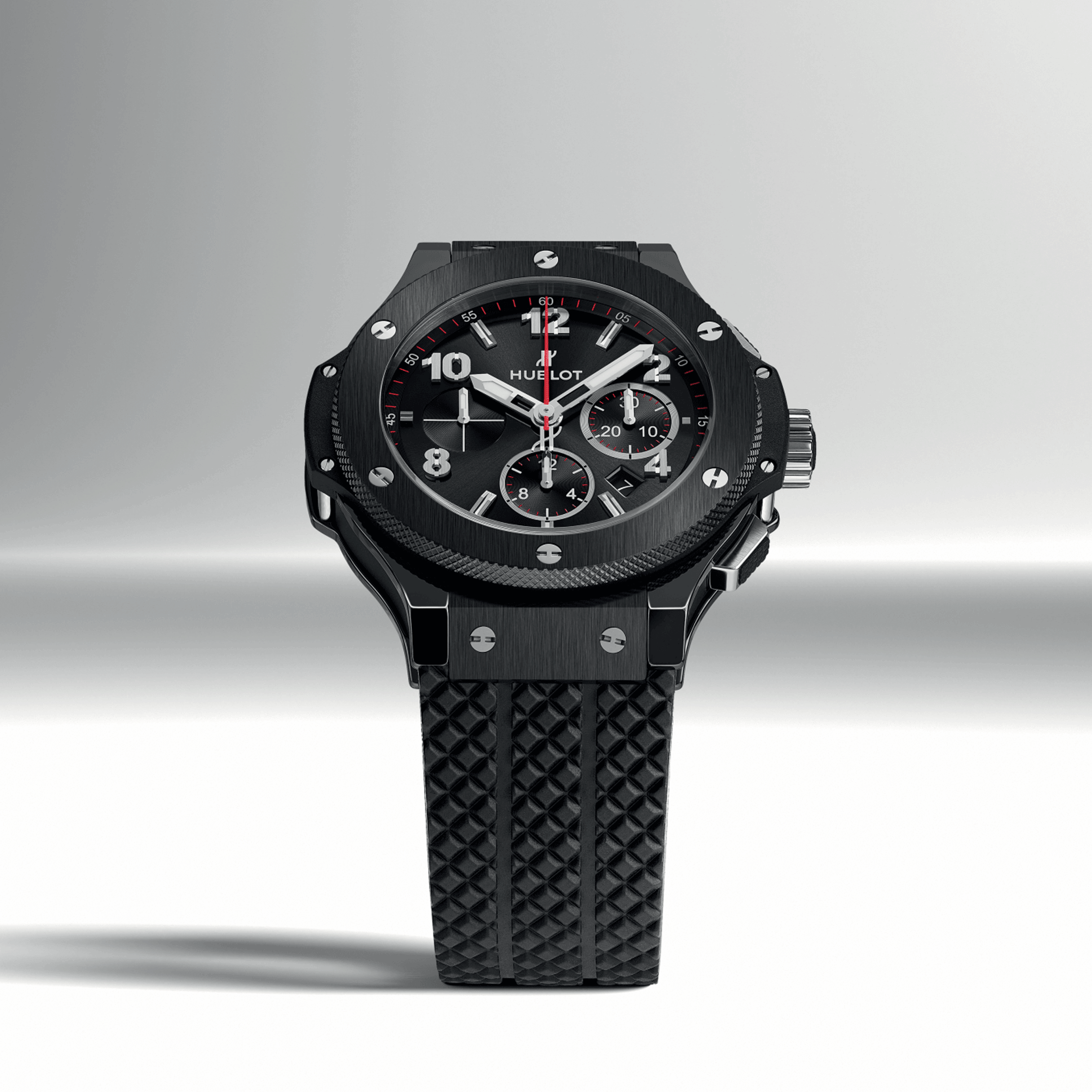 Montre Hublot Big Bang Original Black Magic automatique cadran noir bracelet caoutchouc 44 mm 301.CM.130.RX