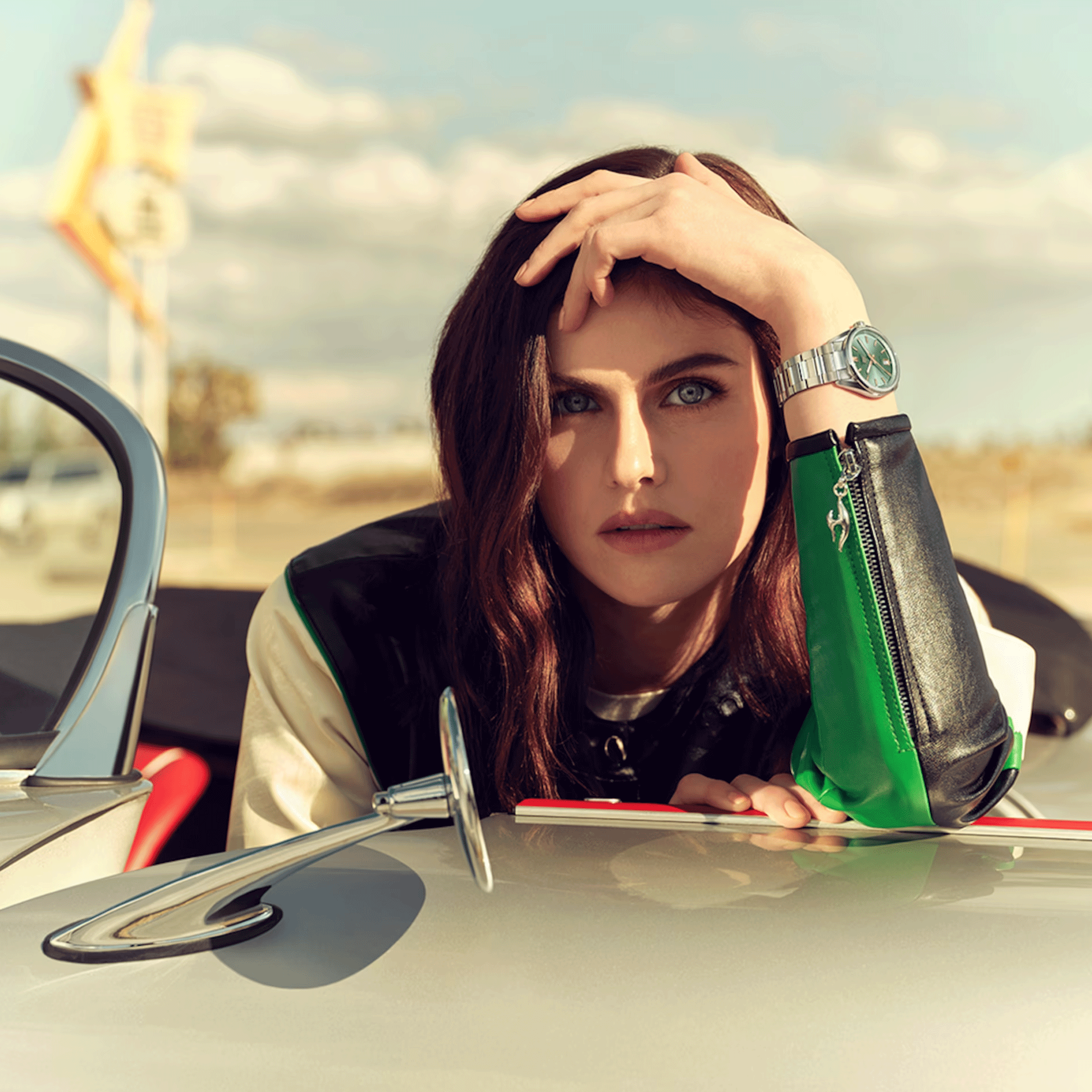 Montre TAG Heuer Carrera automatique index or rose cadran vert bracelet acier 36 mm WBN2312.BA0001