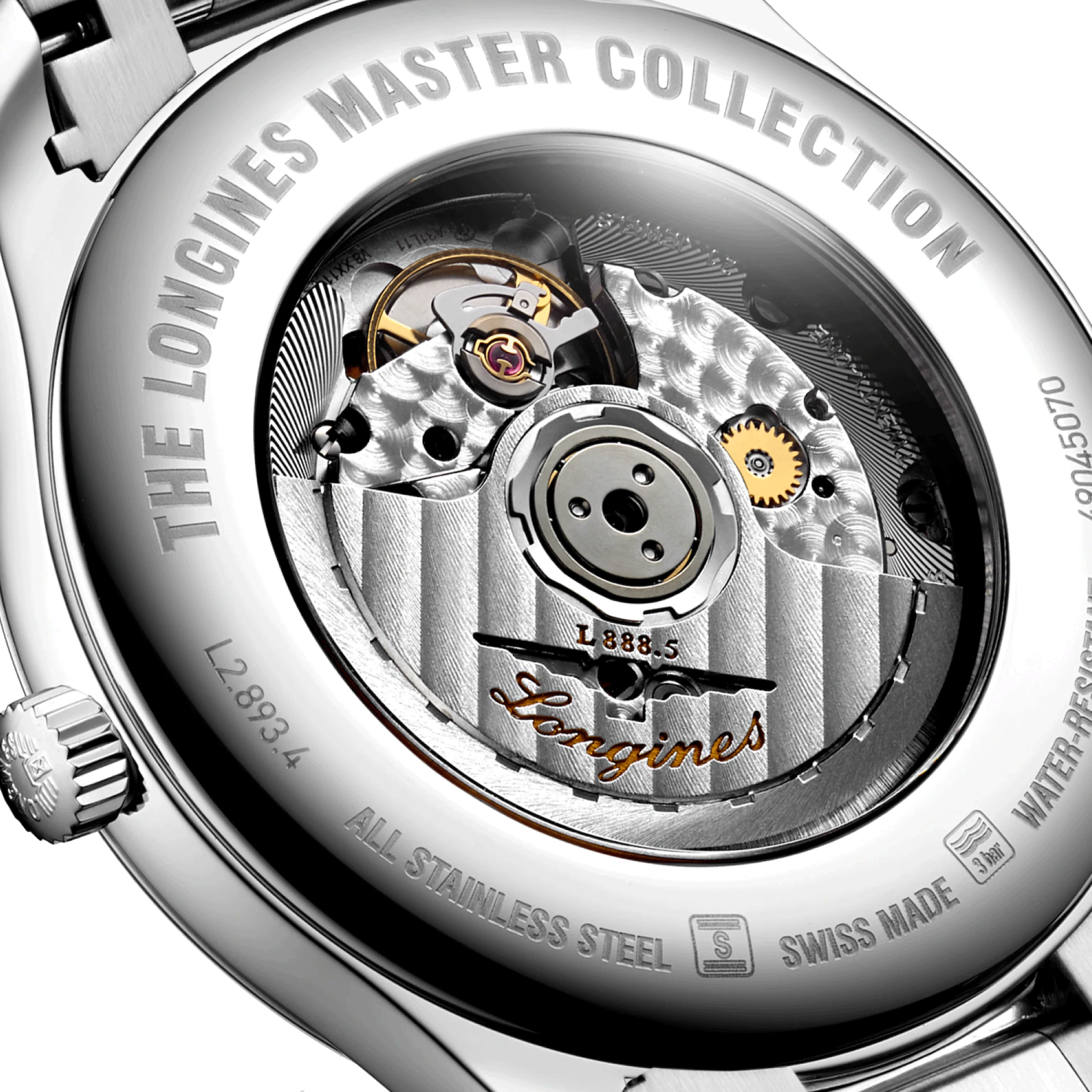 Longines Master Collection automatic watch diamond index black dial steel bracelet 42 mm L2.893.4.57.6