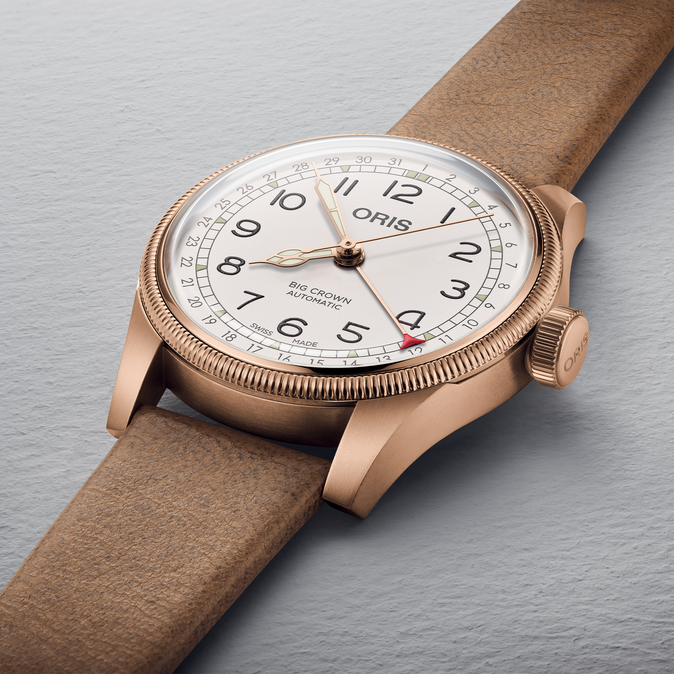 Rare vintage ORIS cadran blanc mécanique à remontage