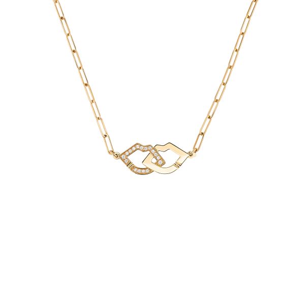 Collier Two Lips dinh van en or jaune et diamants 690111