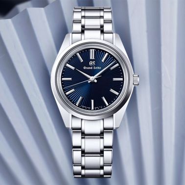 Montre Grand Seiko Heritage 44GS mécanique cadran bleu bracelet acier 36,5 mm