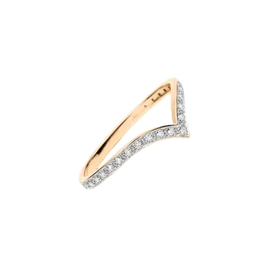 Bague Ginette NY Large Wise en or rose et diamants