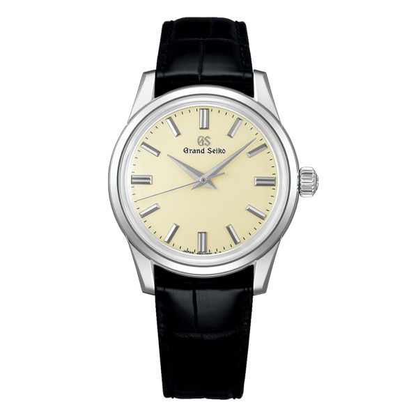 Grand Seiko Elegance mechanical ivory dial leather strap 37,3 mm