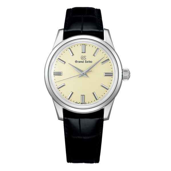 Montre Grand Seiko Elegance mécanique cadran ivoire bracelet cuir 37,3 mm