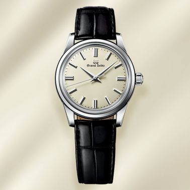 Grand Seiko Elegance mechanical ivory dial leather strap 37,3 mm
