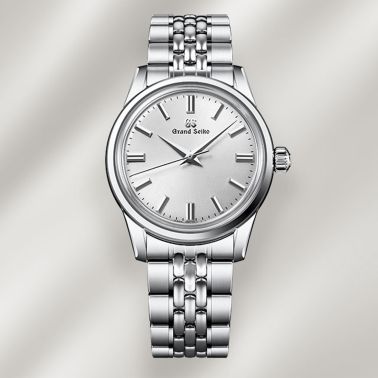 Montre Grand Seiko Elegance mécanique cadran argenté bracelet acier "grains de riz" 37,3 mm