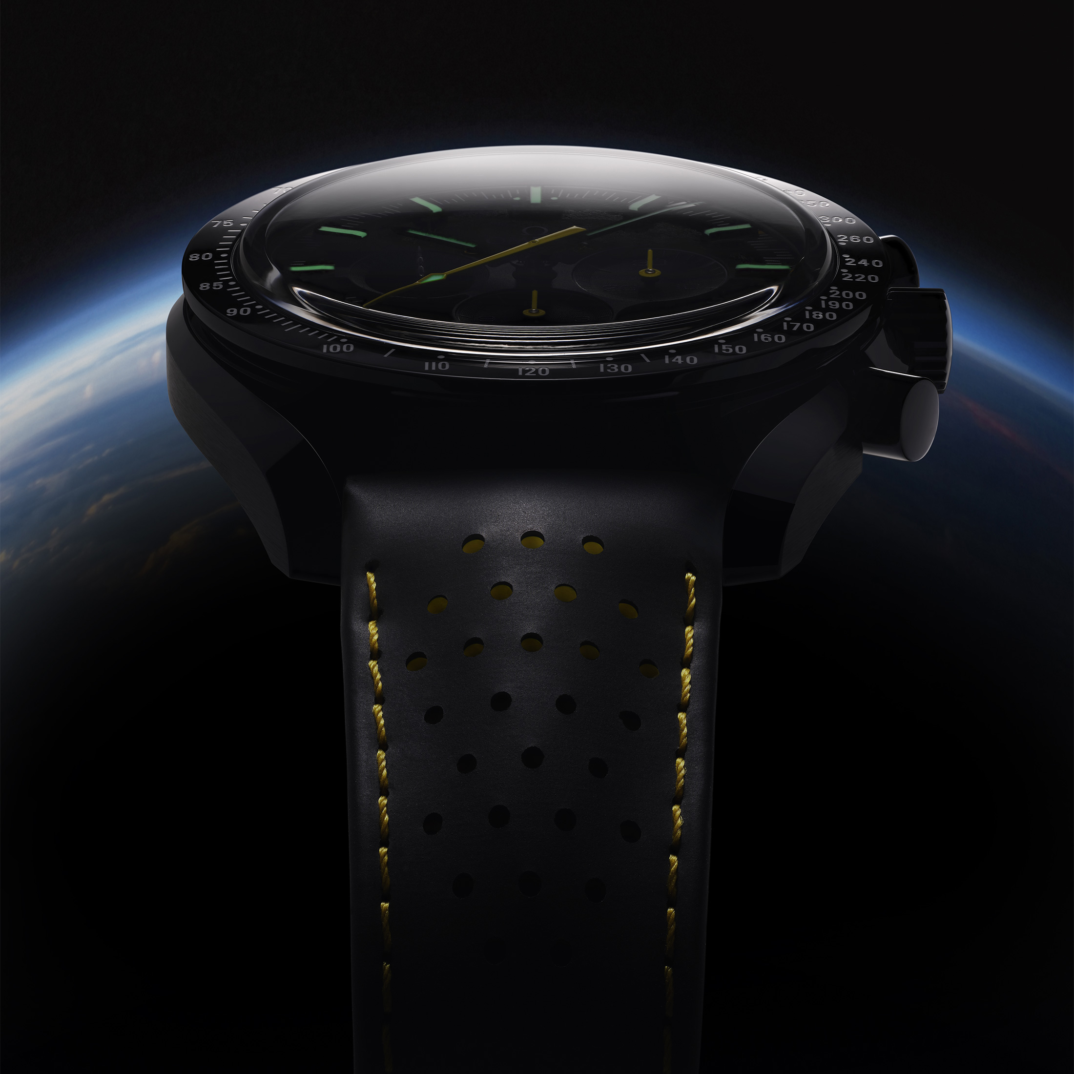 Montre Omega Speedmaster Moonwatch Dark Side of the Moon "Apollo 8" 2024 mécanique 44,25 mm