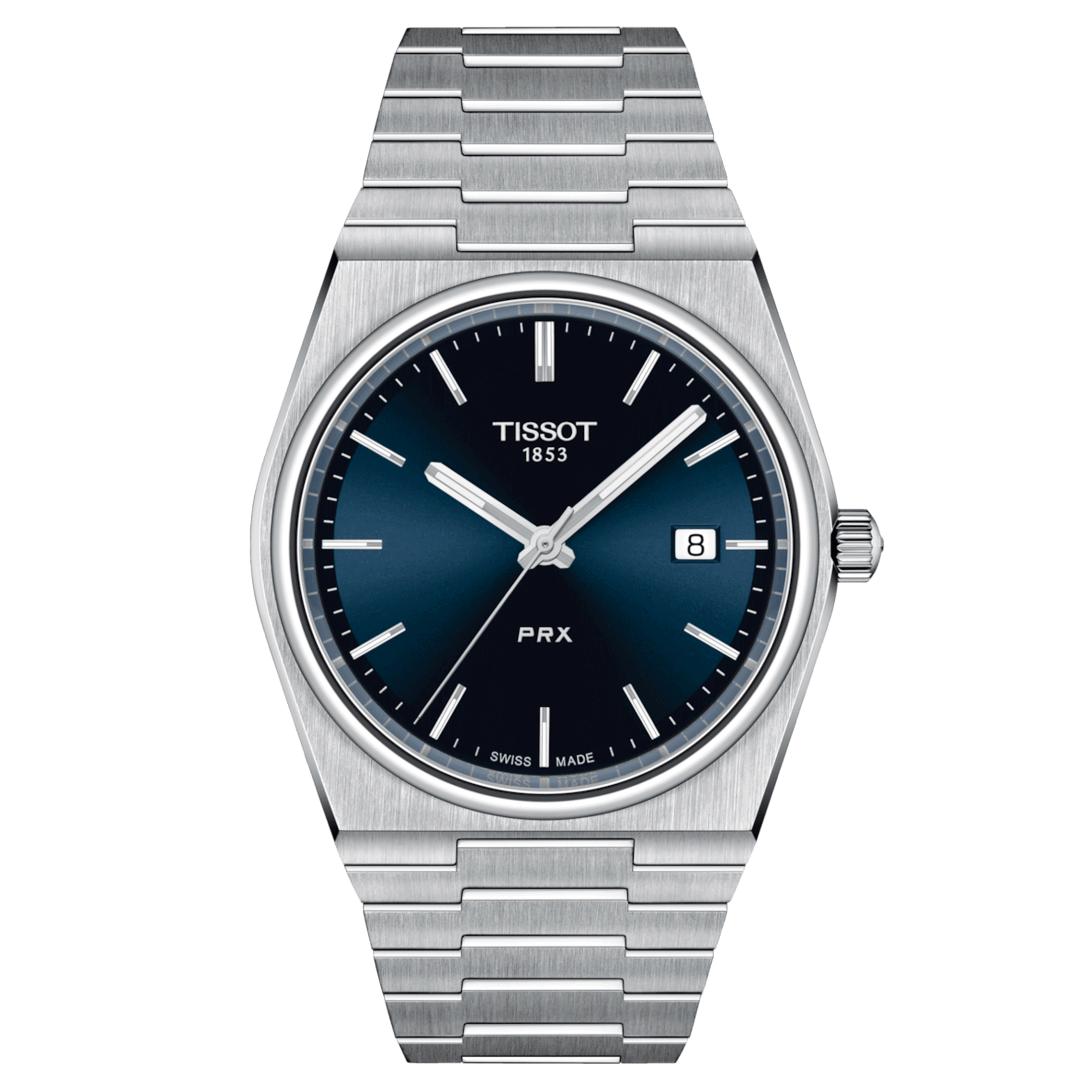 Montre Tissot T-Classic PRX Gent quartz cadran bleu bracelet acier 40 mm T137.410.11.041.00