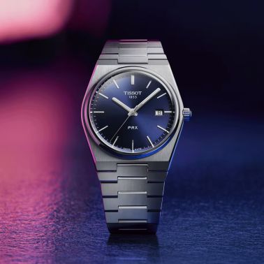 Montre Tissot T-Classic PRX Gent quartz cadran bleu bracelet acier 40 mm T137.410.11.041.00