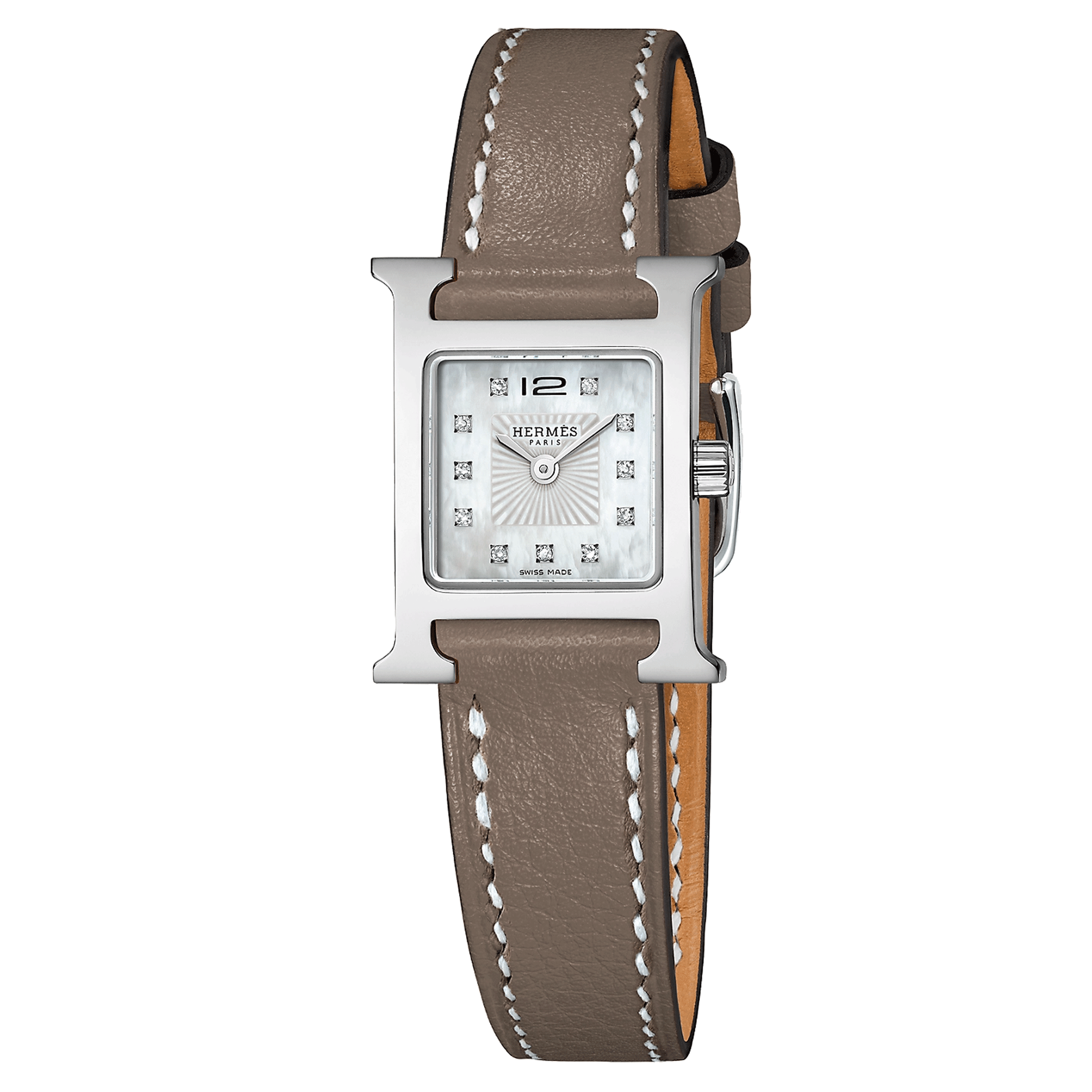 Hermes paris 時計 HERMES エルメス セリエ 腕時計 ステンレススチール/革 メンズ