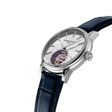 Frederique Constant Classic Tourbillon Manufacture automatic silver dial leather strap 39 mm
