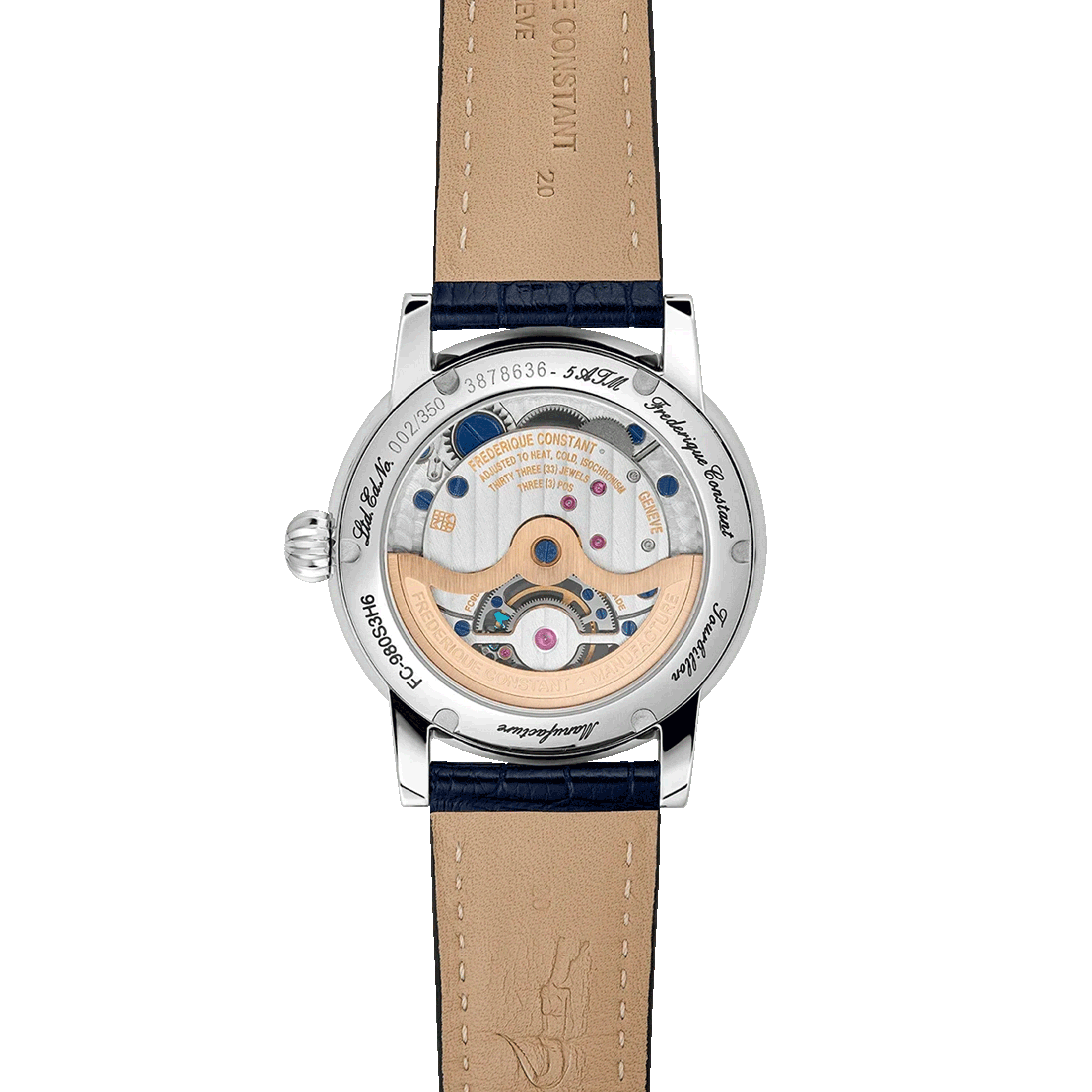 Frederique Constant Classic Tourbillon Manufacture automatic silver dial leather strap 39 mm