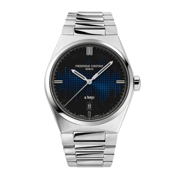 Frédérique Constant x The Avener Highlife automatic blue dial steel bracelet 39 mm