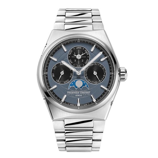 Frédérique Constant Highlife Perpetual Calendar Automatic grey dial steel bracelet 41 mm