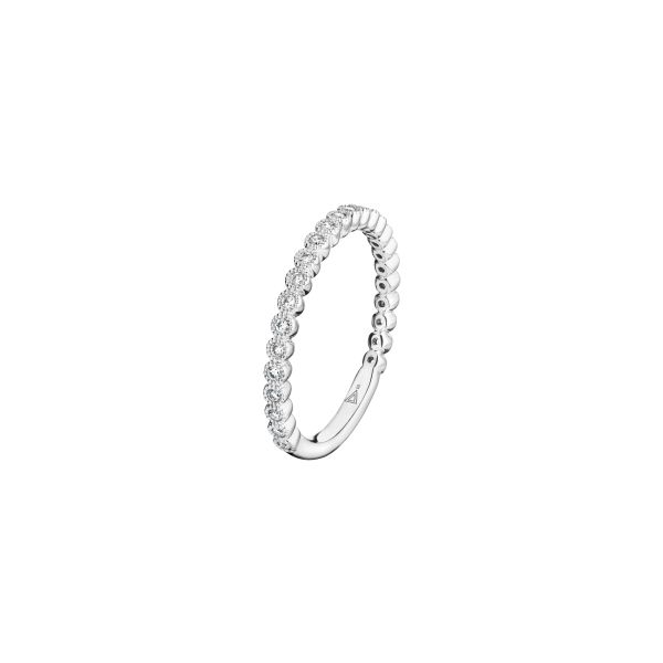 Lepage Capucine wedding ring, small model in white gold and diamonds