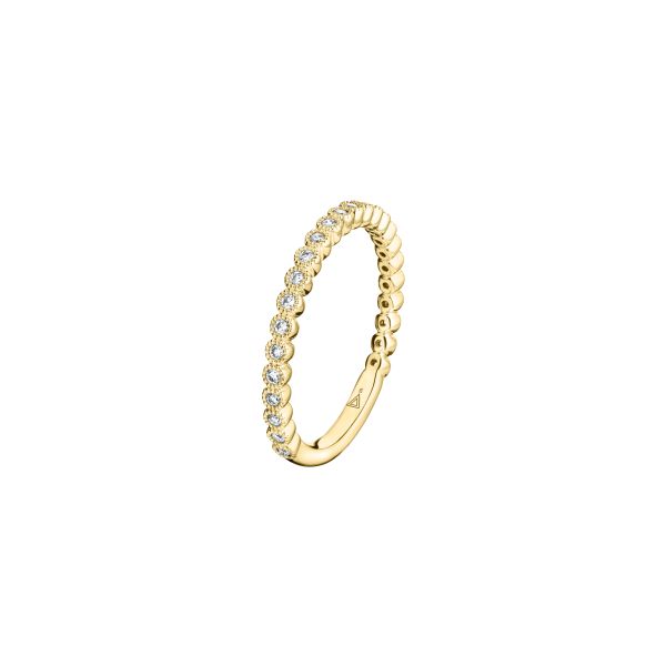 Lepage Capucine wedding ring, small model in yellow gold and diamonds