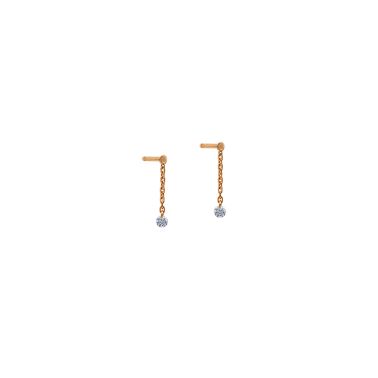 La Brune et La Blonde 360° Earrings in rose gold and diamonds 2 x 0.07 carat