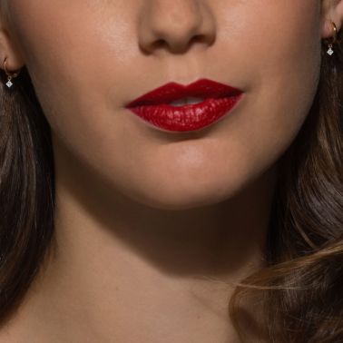 La Brune et La Blonde 360° hoop earrings in white gold and 2 x 0.10 carat princess-cut diamonds