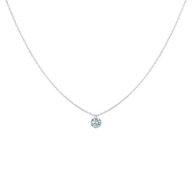 La Brune et La Blonde 360° pendant in white gold and 0.40 carat diamonds