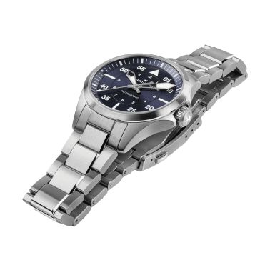 Hamilton Khaki Aviation Pilot automatic watch blue dial steel bracelet 36 mm