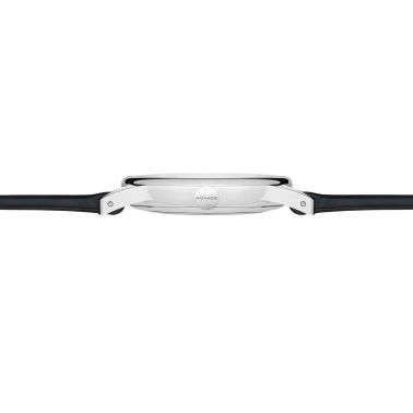 Nomos Orion Neomatik New Black automatic watch black dial black leather strap 36 mm