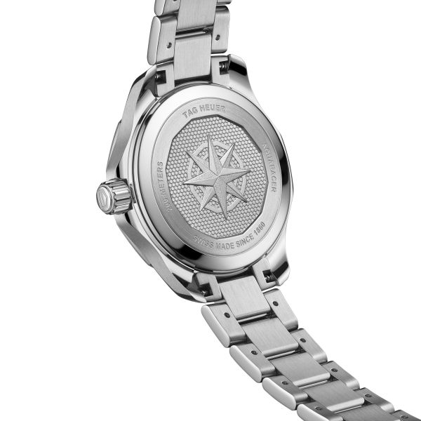 TAG Heuer Aquaracer Professional 200 Solargraph solar watch white mother-of-pearl dial steel bracelet 34 mm