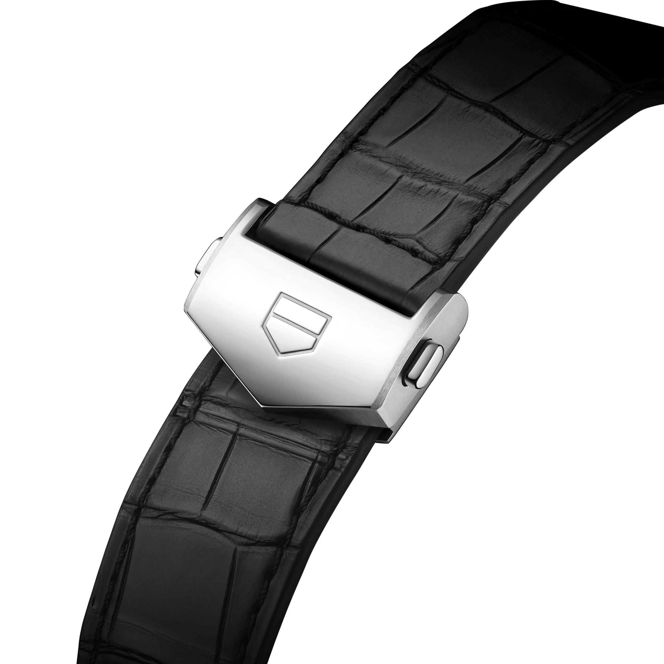 Montre TAG Heuer Carrera Chronographe Tourbillon automatique cadran vert bracelet cuir 42 mm CBS5011.FC6566