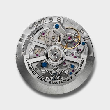 Montre Zenith Chronomaster Original Triple Calendar El Primero cadran argenté bracelet acier 38 mm