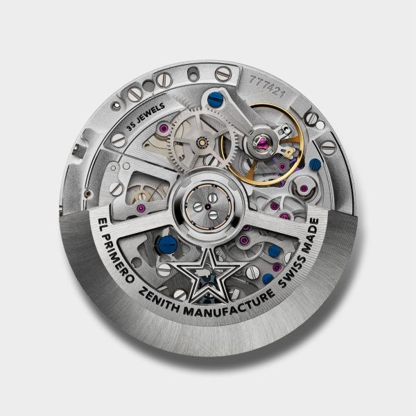 Montre Zenith Chronomaster Original Triple Calendar El Primero cadran argenté bracelet acier 38 mm