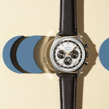 Zenith Chronomaster Original Triple Calendar El Primero silver dial leather strap 38 mm