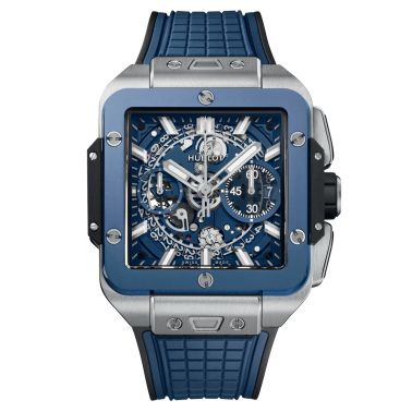 Hublot Square Chronograph ブラックシルバー Hublot Square Bang Unico All Black 42mm with HUB1280