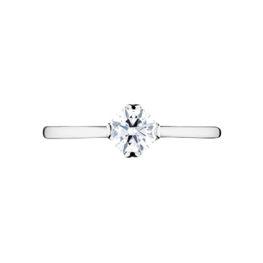 Solitaire Lepage Idylle en or blanc diamant brillant